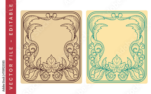 Label design for gin or whisky