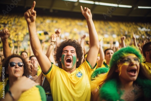 Soccer football sport fans cheering in stadium © blvdone