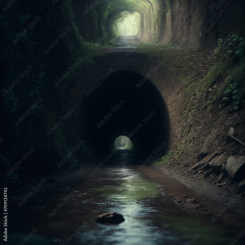 Obraz premium Sewer , wallpaper 8k resolution.,Generative Ai