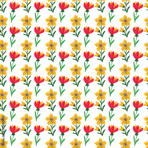 Free vector flat design small flowers pattern
