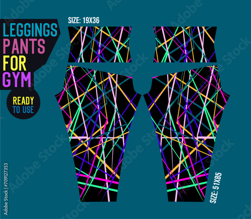 fitness leggings pants vector with mold and ready to use