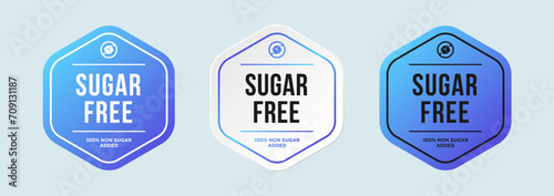 100 Percent Sugar Free Label Sticker. For food or beverage products labels.Premium and luxury vector illustration design Pro Vector