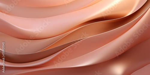 Abstract wavy background With pink and gold colors. generative AI