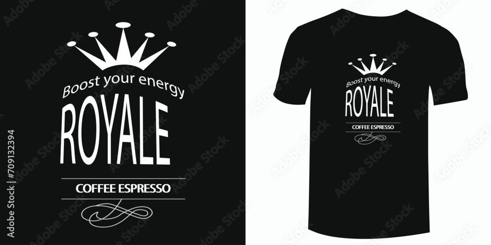 vintage and classic style Royal tshirt design, King Crown vector art