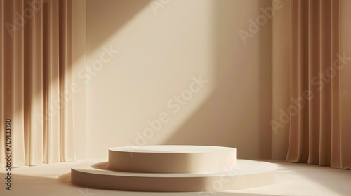 3d render product stage podium banner background ai generated mockup