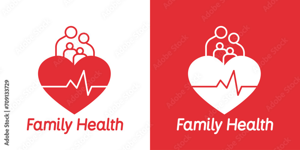 family health logo icon design vector illustration