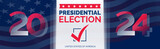 USA  presidential election 2024   american vote banner design vector illustration