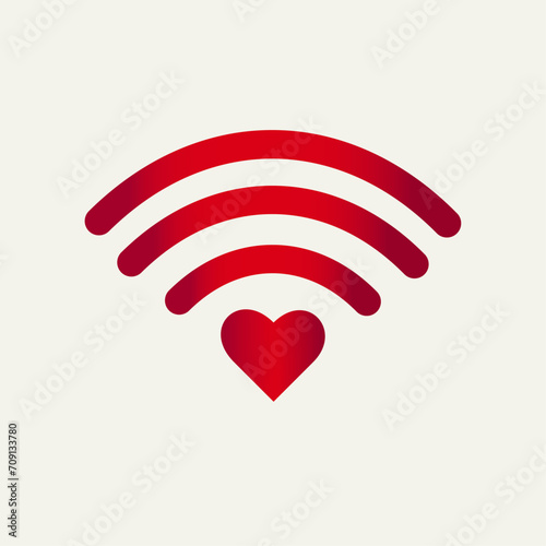 Red Wi-Fi and red heart