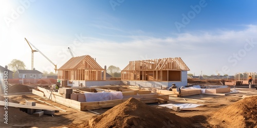 Construction of new houses in the village