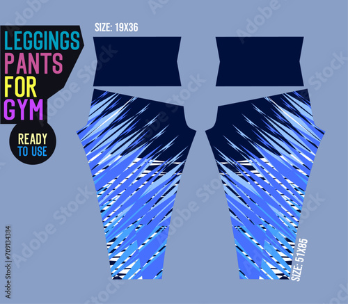 fitness leggings pants vector with mold and ready to use