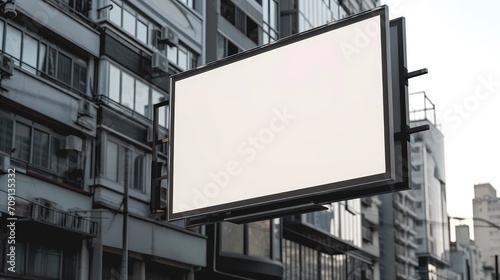 Outdoor billboard blank mockup background ai generated