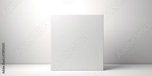 White square product display for advertising products photo