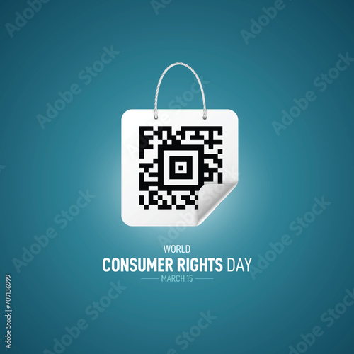 World Consumer Rights Day. Consumer Rights creative concept. vector globe. shopping concept.