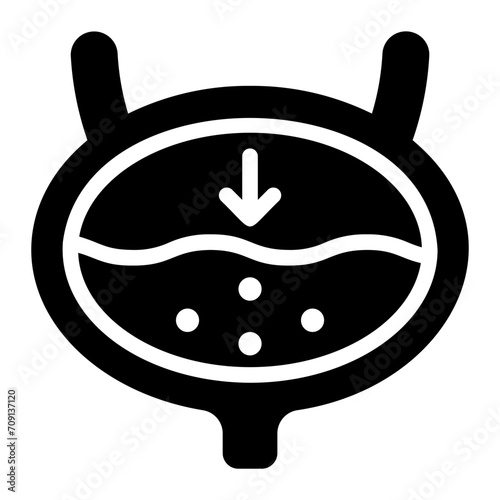 cystitis glyph icon