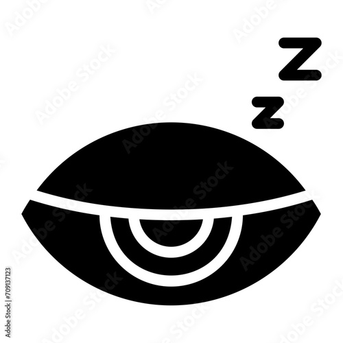 drowsiness glyph icon