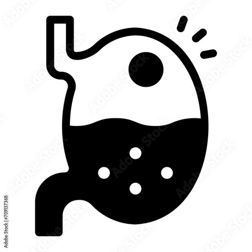 stomach glyph icon