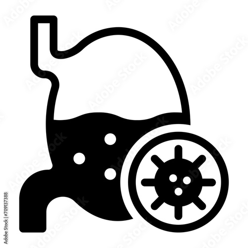 stomach glyph icon