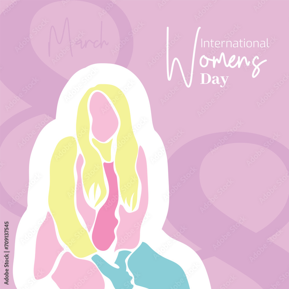 Vector flat design international womens day illustration