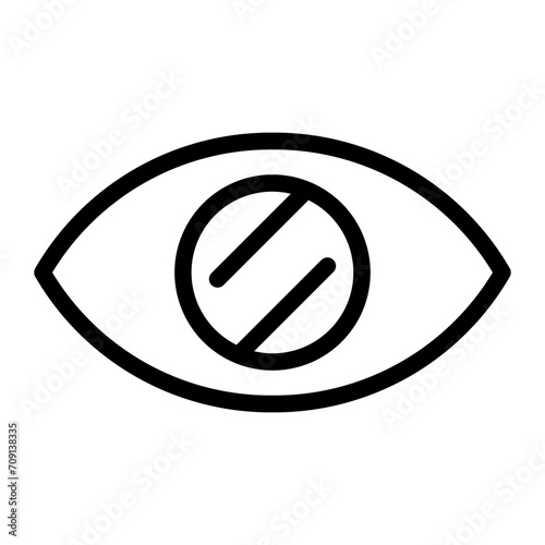 glaucoma line icon