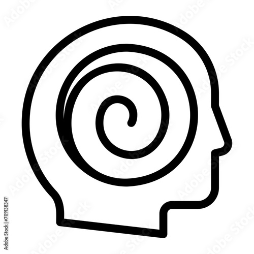 hallucination line icon