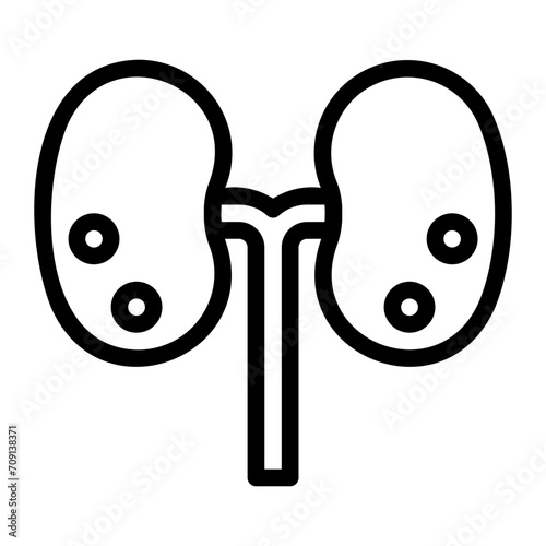 kidney stone line icon