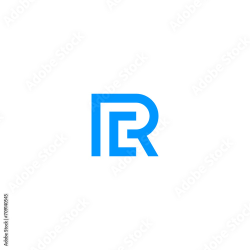 RC monogram logo with blue color.