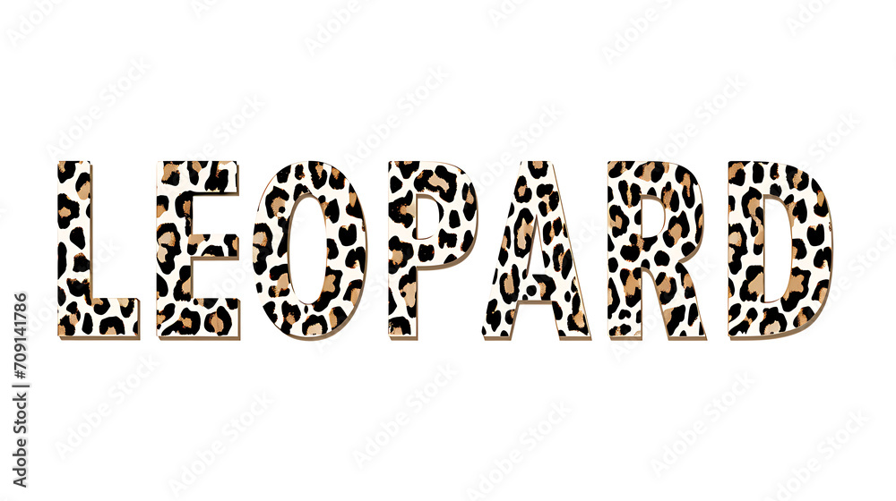 Leopard Print Typography Leopard Print Typography