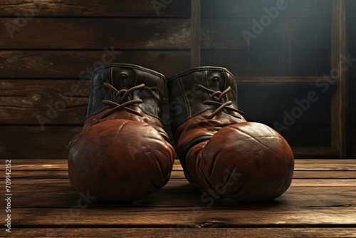 Vintage Warriors Oldfashioned leather boxing © MARIA