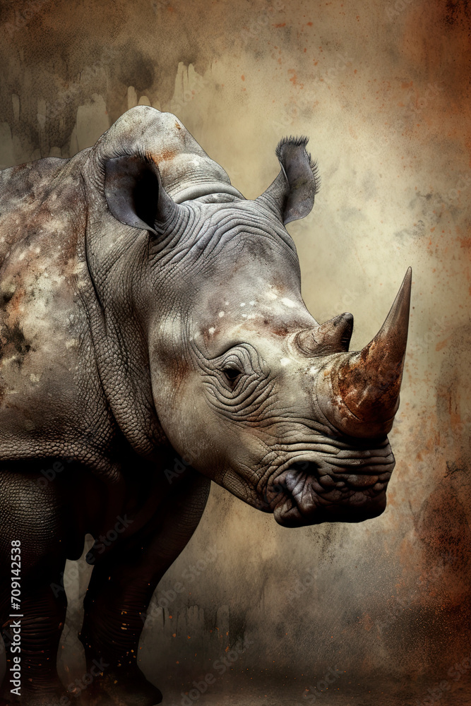 Obraz premium rhino portrait