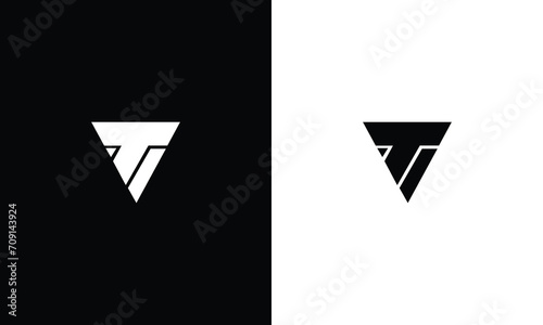 vt letter vector logo initial. tv letter vector logo initial