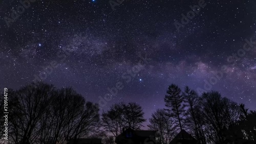 昇ってくる春の天の川銀河
