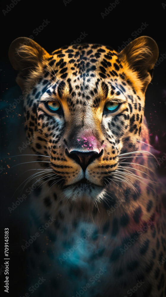 Fototapeta premium very powerful national geographic image spirit animal tiger created with Generative Ai
