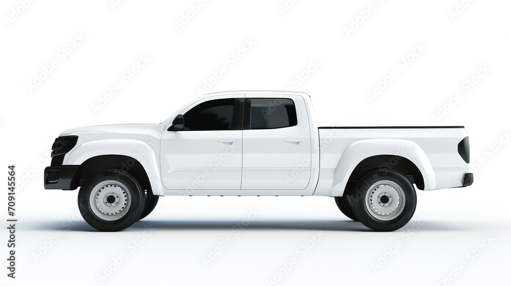 Pickup 4x4 truck car isolated on white background blank mockup ai generated