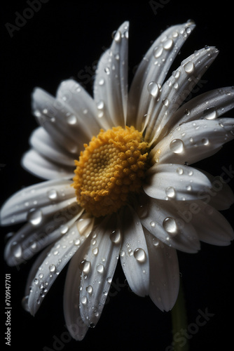 inspired extreme close up of the center of a daisy created with Generative Ai