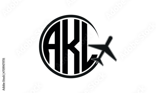 AKL three initial letter circle tour & travel agency logo design vector template. hajj Umrah agency, abstract, wordmark, business, monogram, minimalist, brand, company, flat, tourism agency, tourist photo