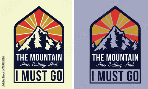 Advancer Await Mountain Graphic Tee for Adventure Seekers logo design
