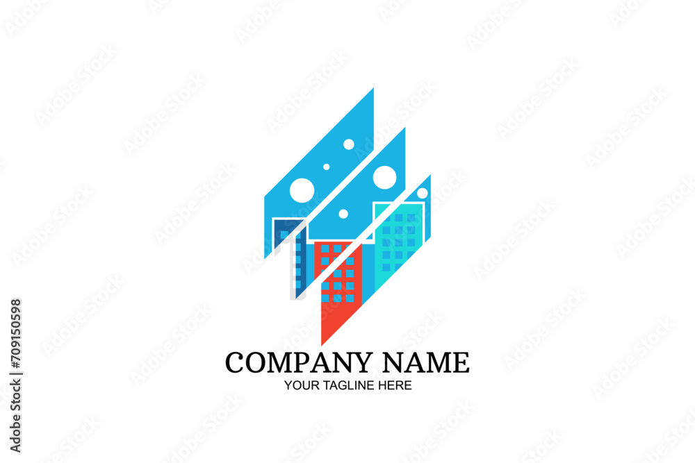 Real Estate Company logo vector illustration. suitable for Real Estate Company and property development logo.
