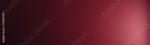 Abstract bordeaux red mat wall texture background. Elegant background with space for design copy space. Gradient. Web banner. Wide panoramic