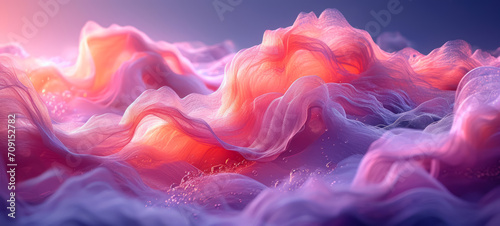 surreal waves of pink and purple energy