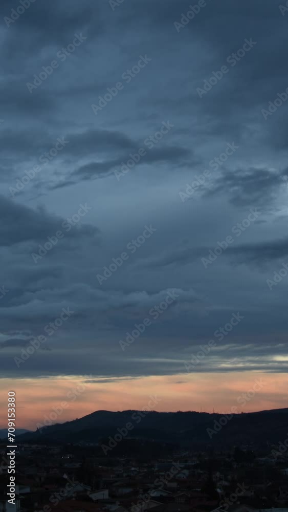 Vertical video of Evening Clouds timelapse Vertical video of Evening Clouds timelapse