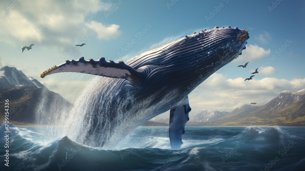 3D Whale Sea 465