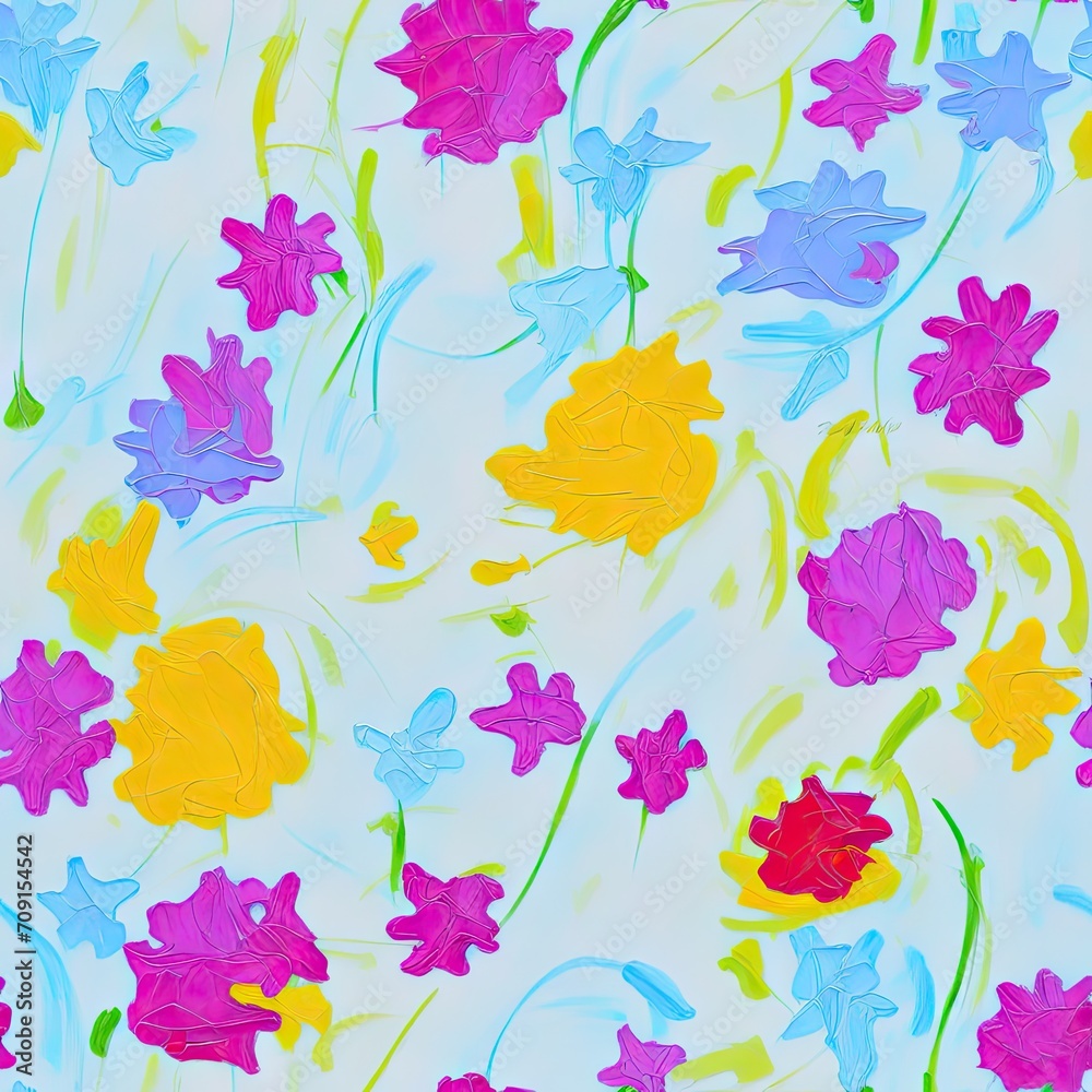 flower. Abstract seamless pattern. AI generated. flower. Abstract seamless pattern. AI generated.