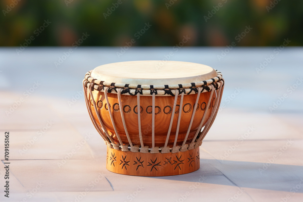 Fototapeta premium Play Tabla isolated on white background created with Generative Ai