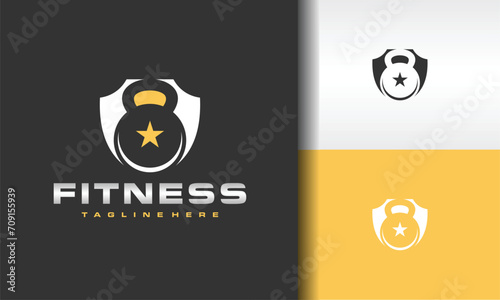shield dumbbell fitness logo