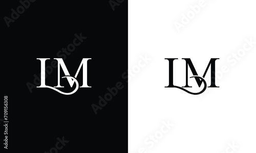 Letter LM initial logo template photo