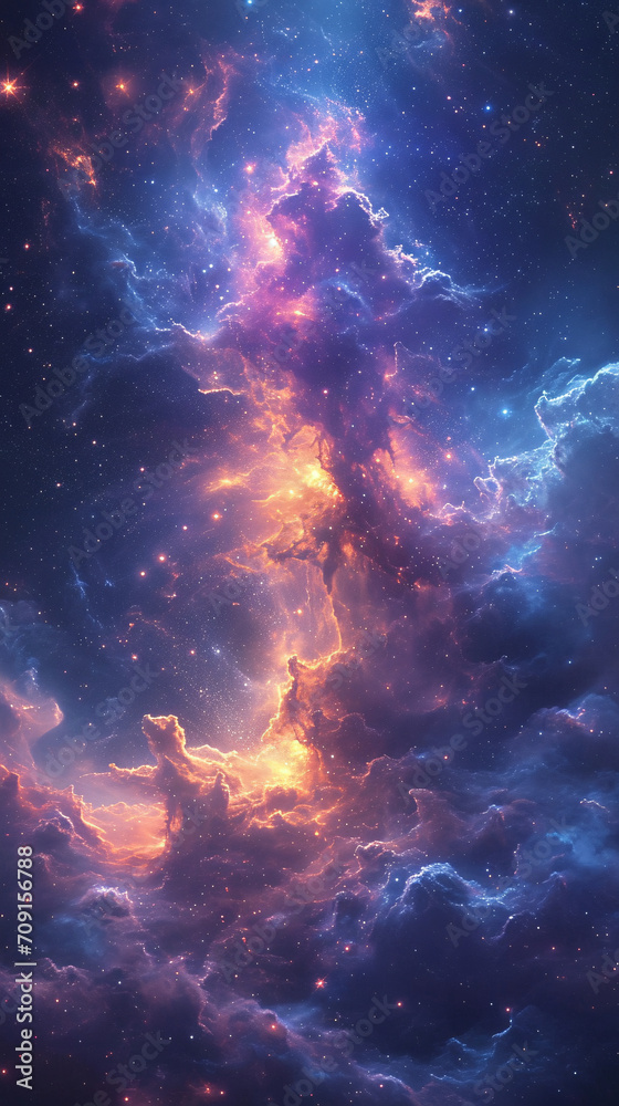 Space nebula, colorful deep space background Space nebula, colorful deep space background