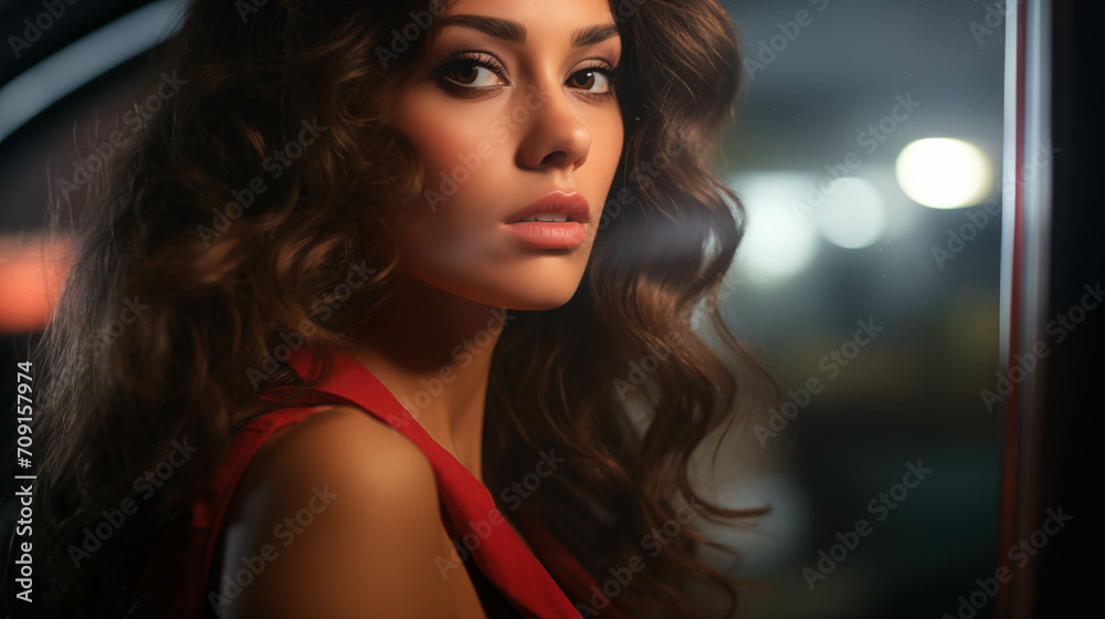 Caucasian woman looking at camera with confidence. Caucasian woman looking at camera with confidence.