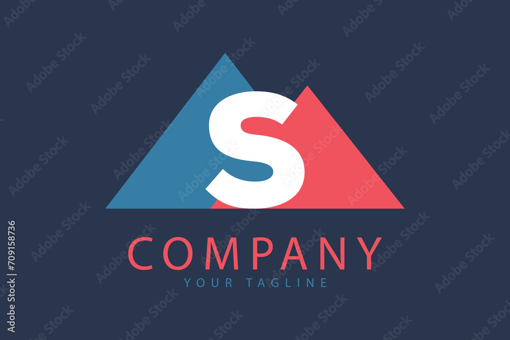 Letter S logo mountain design template Letter S logo mountain design template