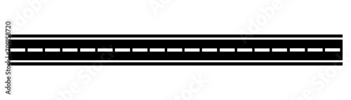Horizontal line road vector