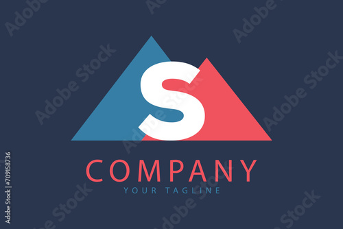 Letter S logo mountain design template